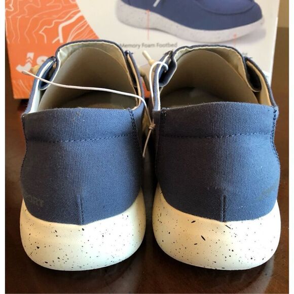 J SPORT - NWTIB - L Sz 11 “Wenden” Casual Slip-On Shoes/Navy Canvas/Rubber Soles - Picture 7 of 14